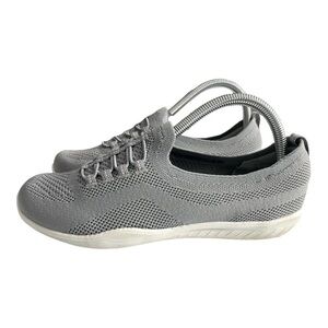 Skechers Women's Size 8 Newbury St Every Angle Grey Stretch Fit Slip On Sneakers